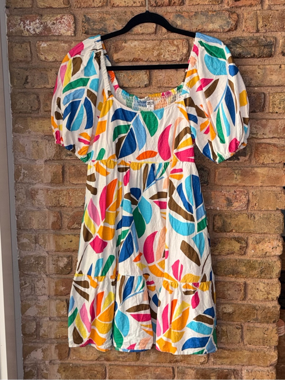 Tabitha Brown for Target Multicolor Leaf Print Dress